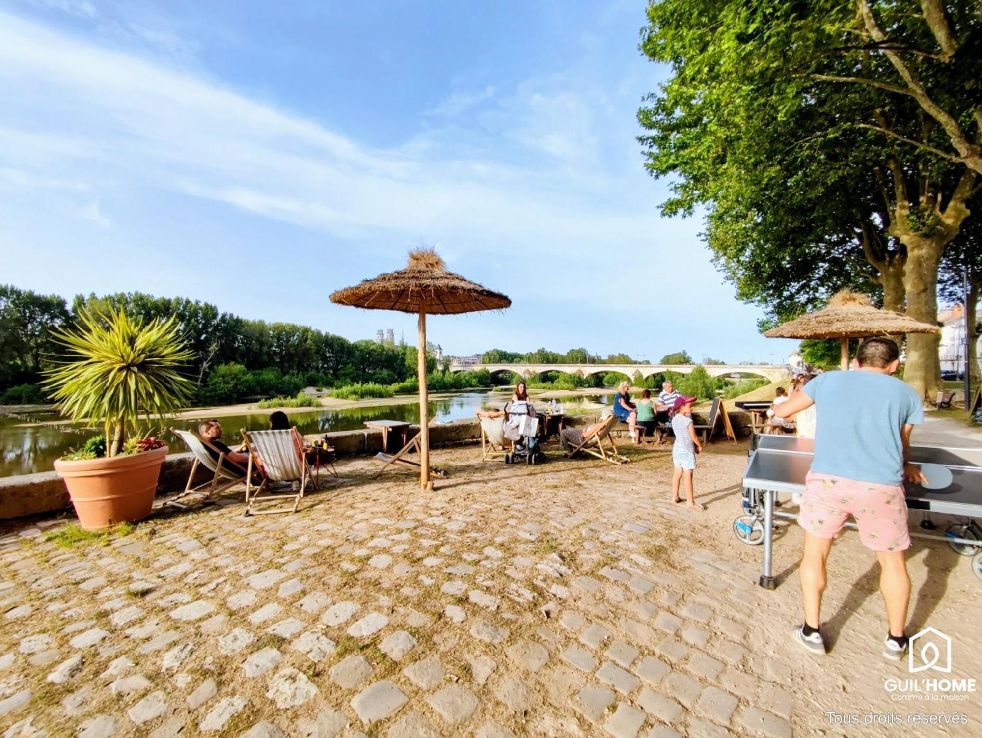 Terrasse Vegetalisee - Climatisation - Local Velo - Parking Gratuit Dans La Rue Orleans Luaran gambar